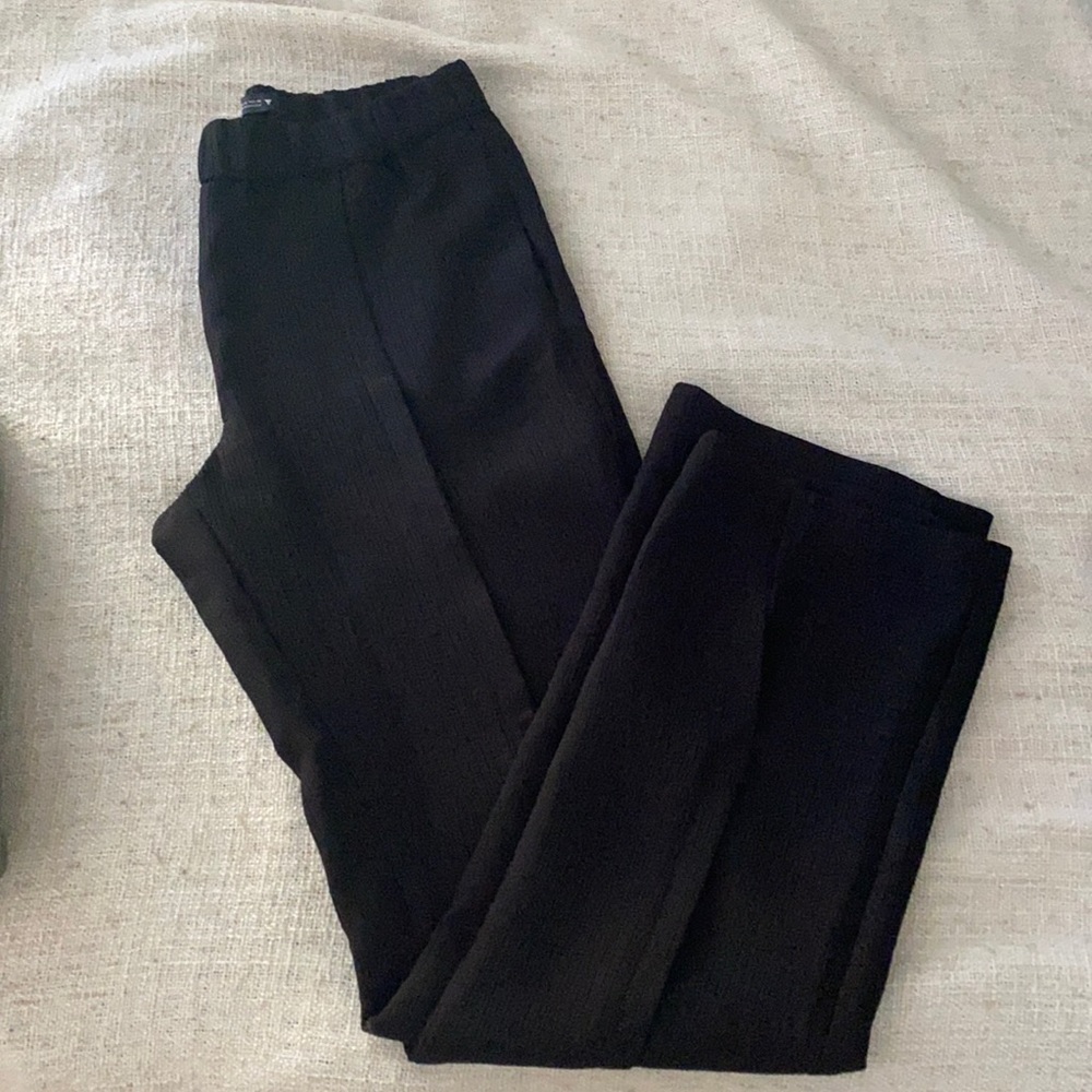 Zara pleated pants with front slit sz M
